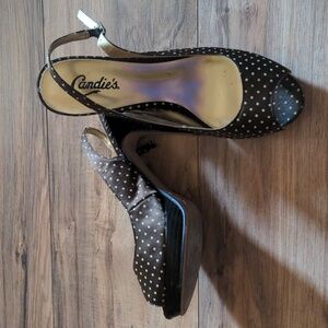 Candie's Brown Peep Toe Heels